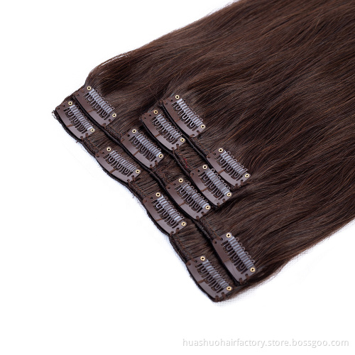 Best Quality Wholesale Virgin Hair Dropship Russian Cuticle Remy Hair  Clip in Virgin Hair Extensions
